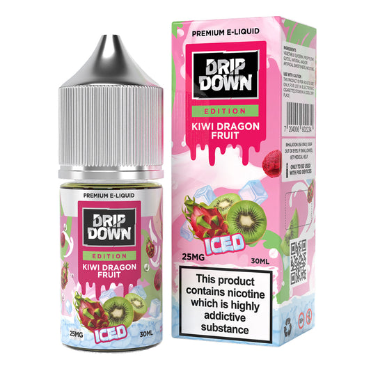 Drip Down Iced Series Salt – Kiwi Dragon Fruit Ice 30ml (25, 50 mg)