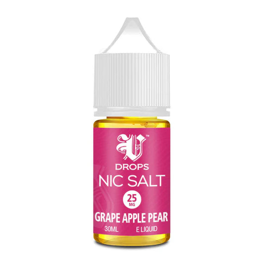 V DROPS – NIC SALT GRAPE APPLE PEAR 30ML 25MG AT BEST PRICE