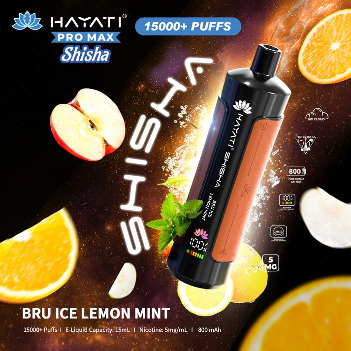 HAYATI PRO MAX SHISHA 15000 PUFFS - MrVapora.pk