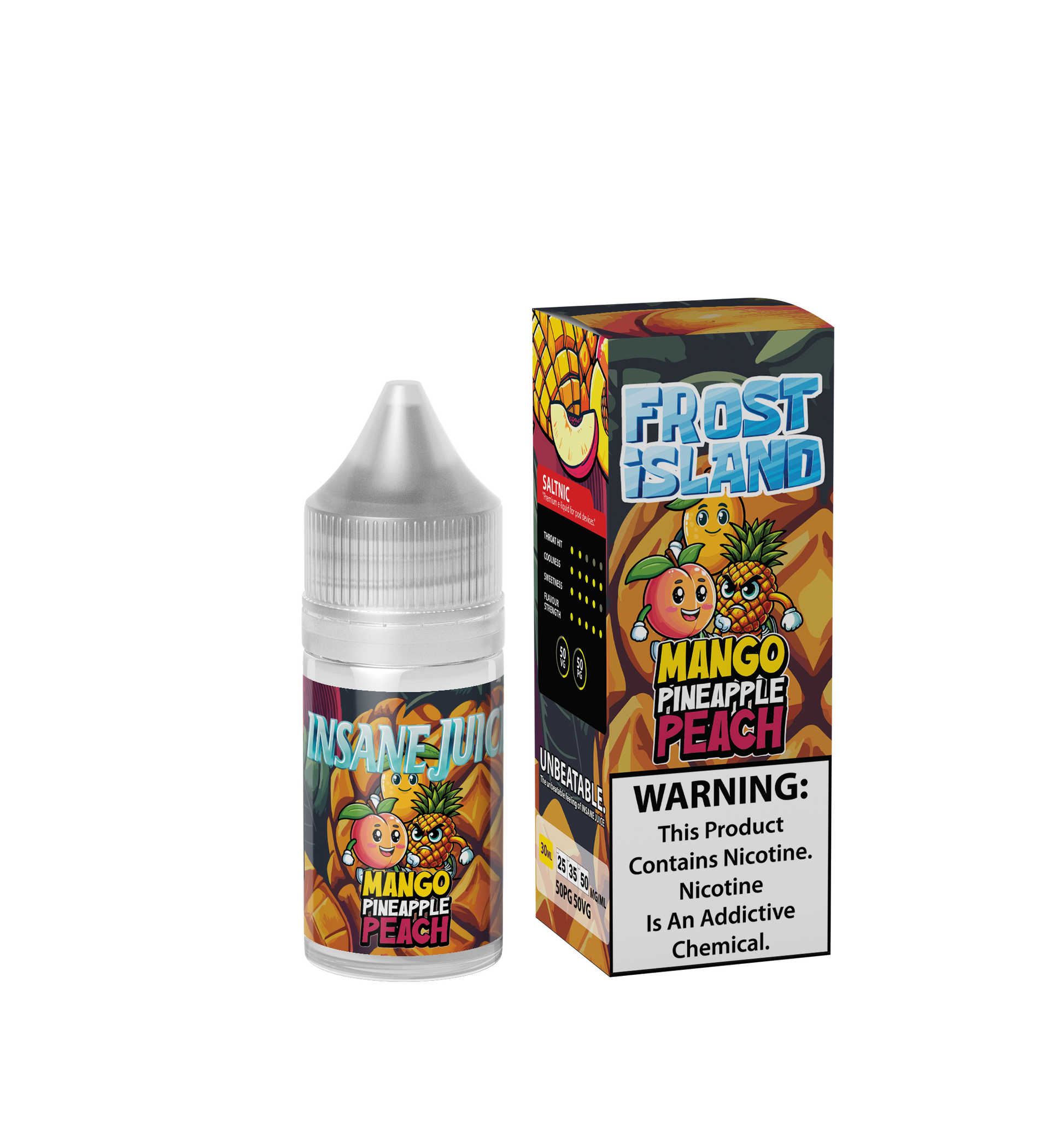 INSANE MANGO PINEAPPLE PEACH 30ML - MrVapora.pk