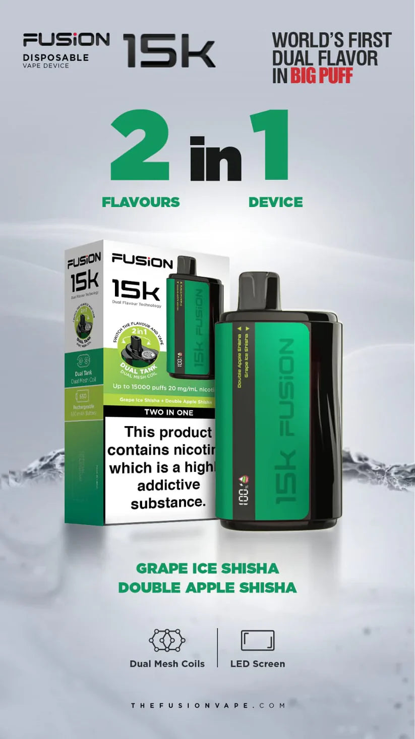 IVG FUSION 2 IN 1 DISPOSABLE 15000 PUFFS 20MG - MrVapora.pk
