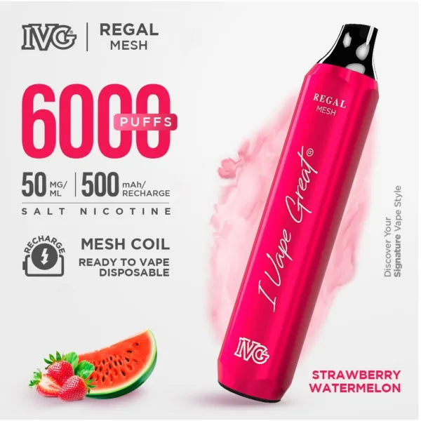 IVG REGAL DISPOSABLE 6000 PUFFS 5% - MrVapora.pk