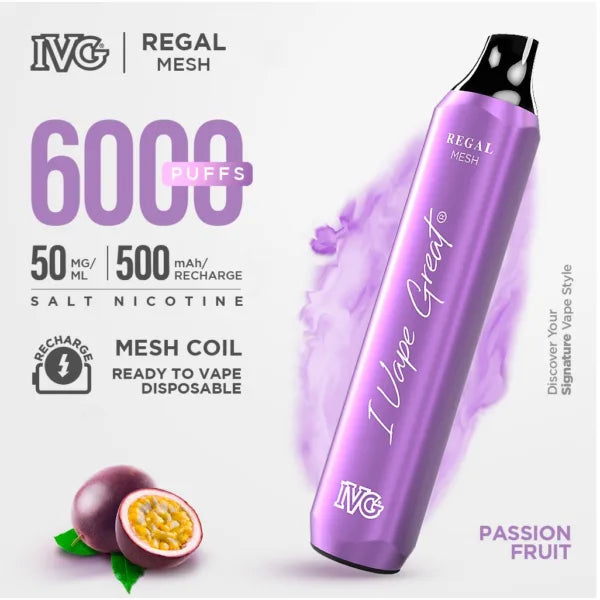 Ivg Regal Disposable 6000 Puffs 5% - MrVapora.pk