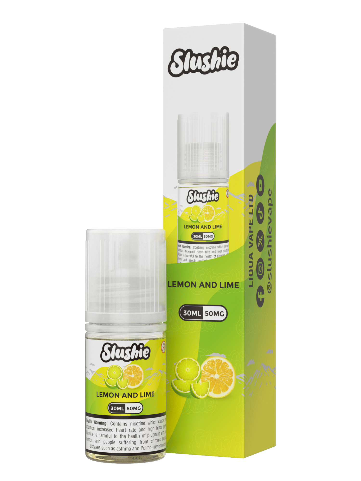 LEMON AND LIME  35MG,50MG 30ML - SLUSHIE E LIQUID - MrVapora.pk