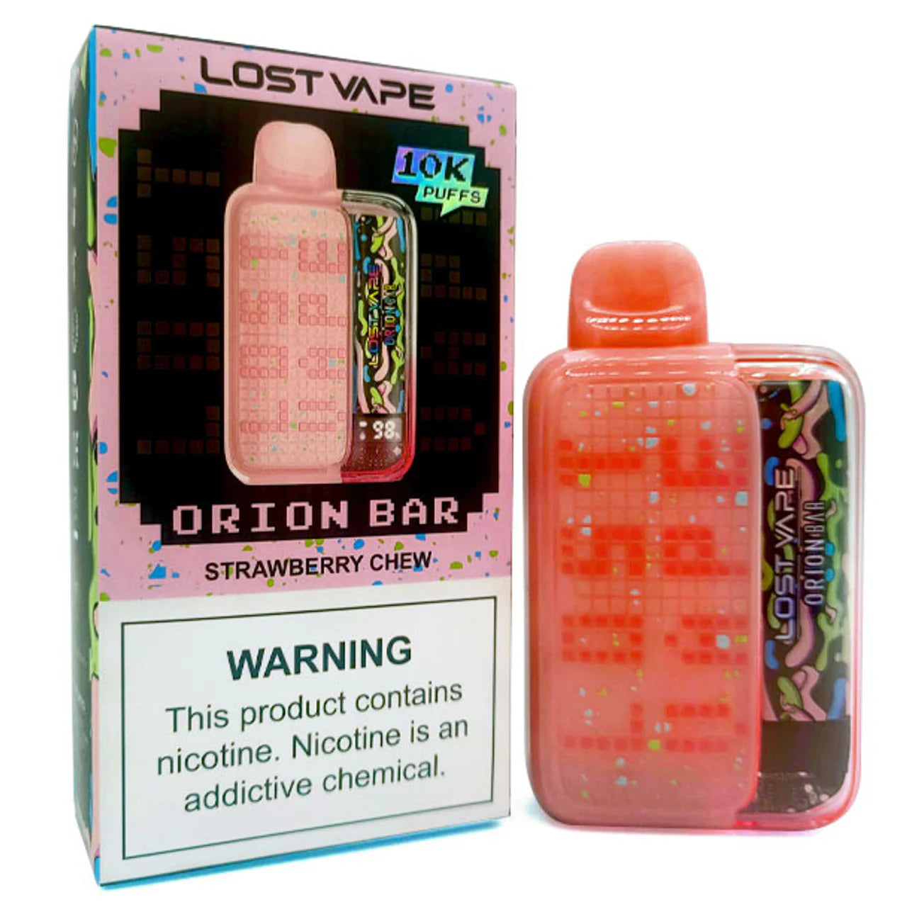 Lost Vape Ortion Bar Strawberry Chew 10k Puffs 5% - MrVapora.pk