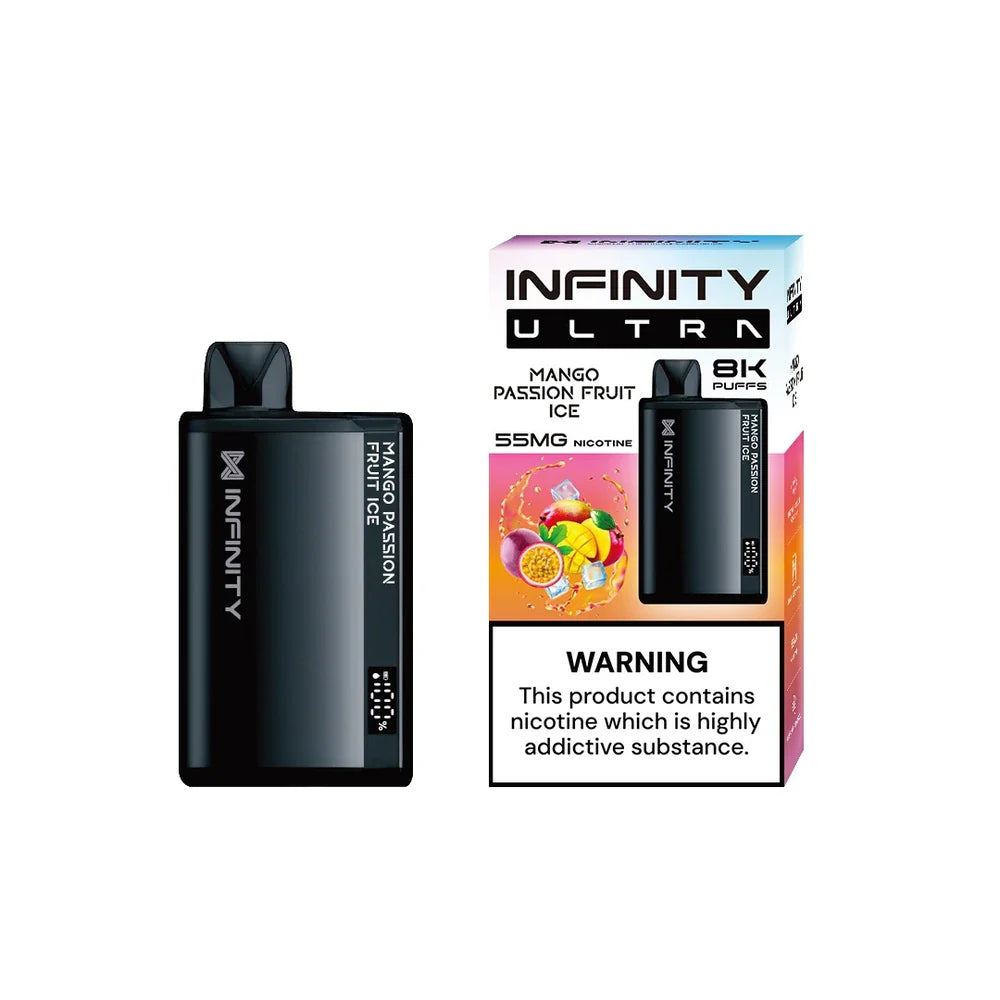 MANGO PASSION FRUIT ICE 55MG - INFINITY ULTRA DISPOSABLE 8000 PUFFS - MrVapora.pk