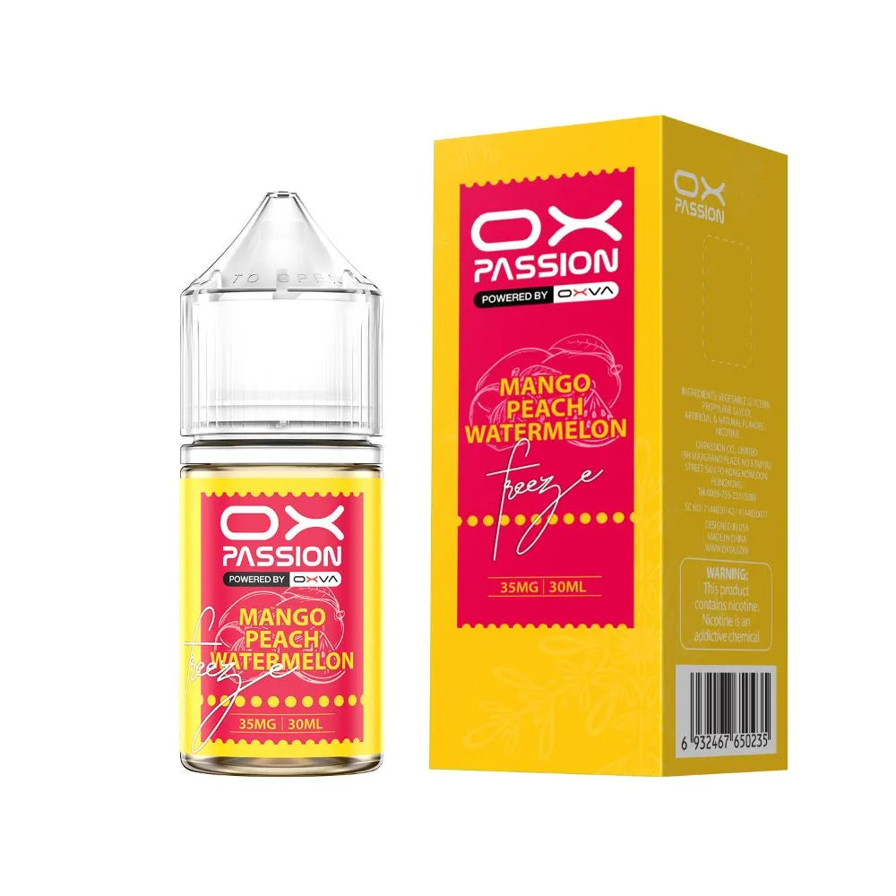 MANGO PEACH WATERMELON ICE 30ML - OX PASSION SALT BY OXVA - MrVapora.pk