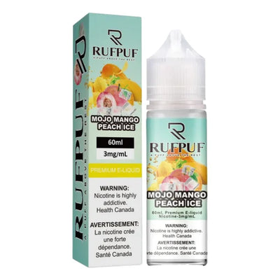 MOJO MANGO PEACH ICE  3MG,6MG 60ML - RUFPUF FREE BASE - MrVapora.pk