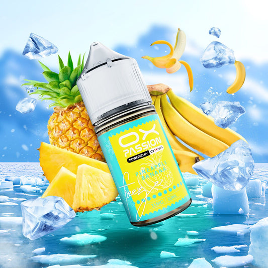 OXVA PASSION FREEZE PINEAPPLE BANANA 35MG,55MG 30ML - MrVapora.pk