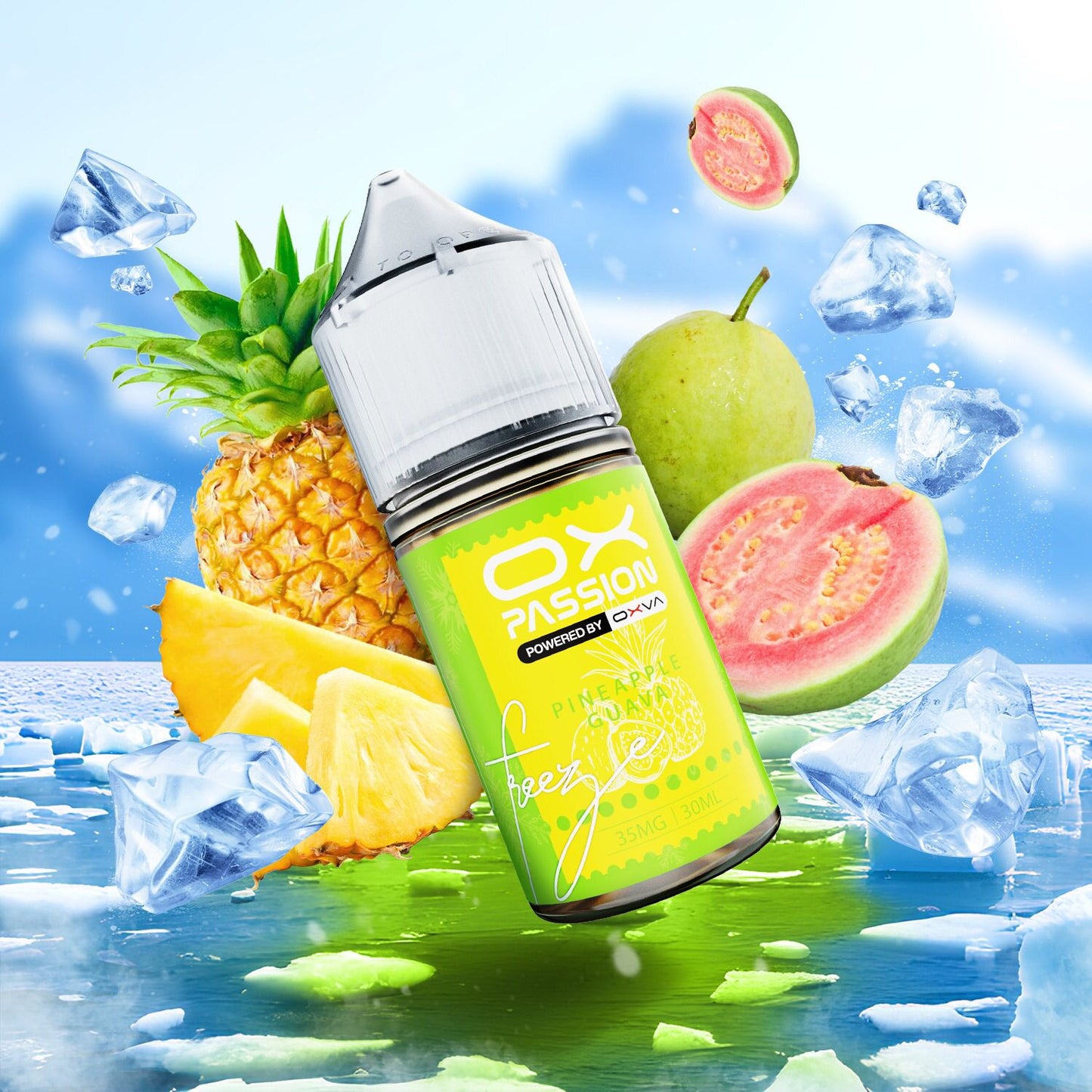 OXVA PASSION FREEZE PINEAPPLE GUAVA 55MG 30ML - MrVapora.pk