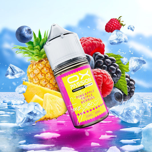 OXVA PASSION FREEZE PINEAPPLE TRIPLE BERRIES 55MG 30ML - MrVapora.pk