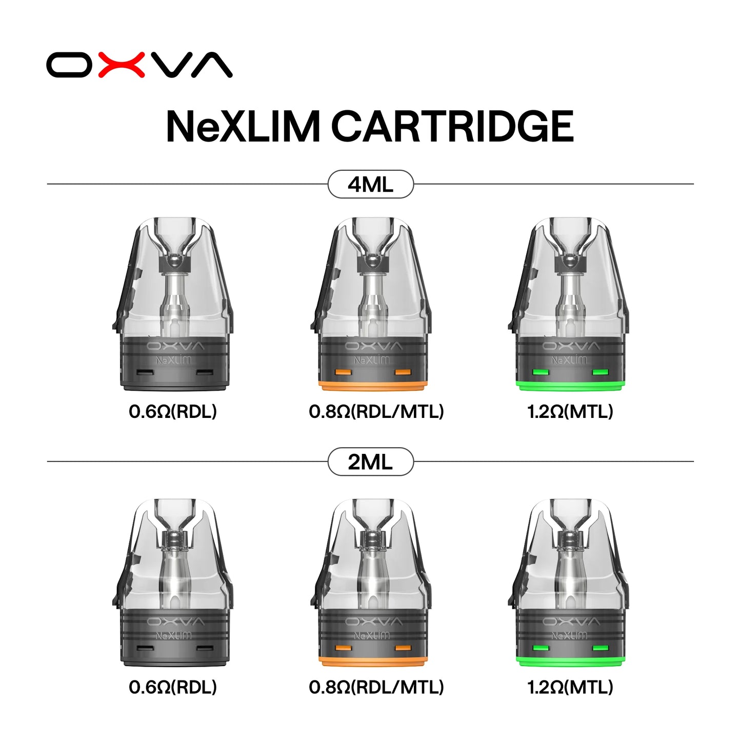 Oxva Nexlim Replacement Cartridge 4ml – 3 pcs - MrVapora.pk