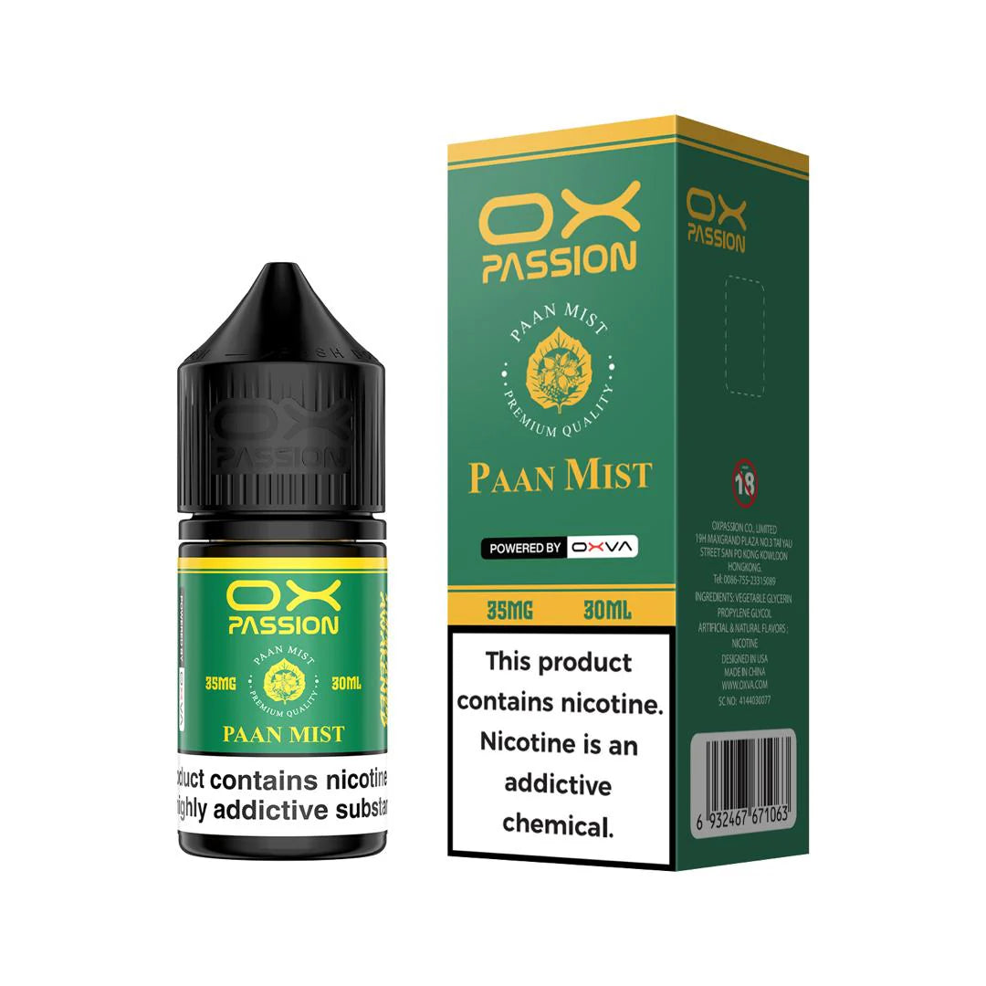 PAAN MIST 30ML - OX PASSION SALT BY OXVA - MrVapora.pk