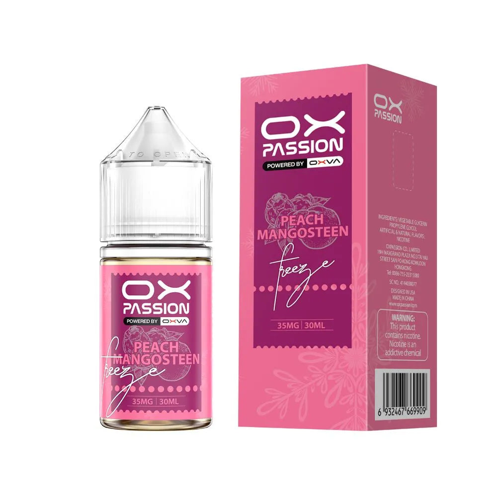 PEACH MANGOSTEEN- -ICE    30ML-   OX   PASSION   SALT   BY   OXVA - MrVapora.pk