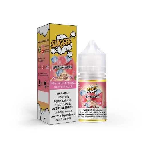 Slugger Jaw Breaker Series Peach Watermelon Ice – 30ml Nic Salt