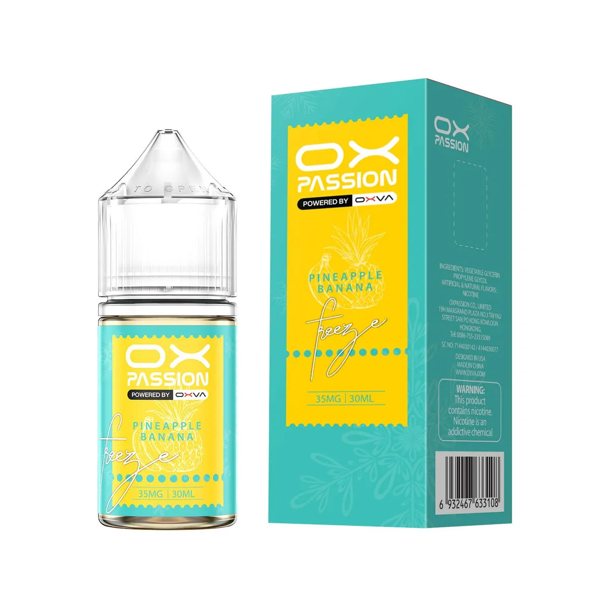 PINEAPPLE BANANA ICE 30ML- OX PASSION SALT BY OXVA - MrVapora.pk