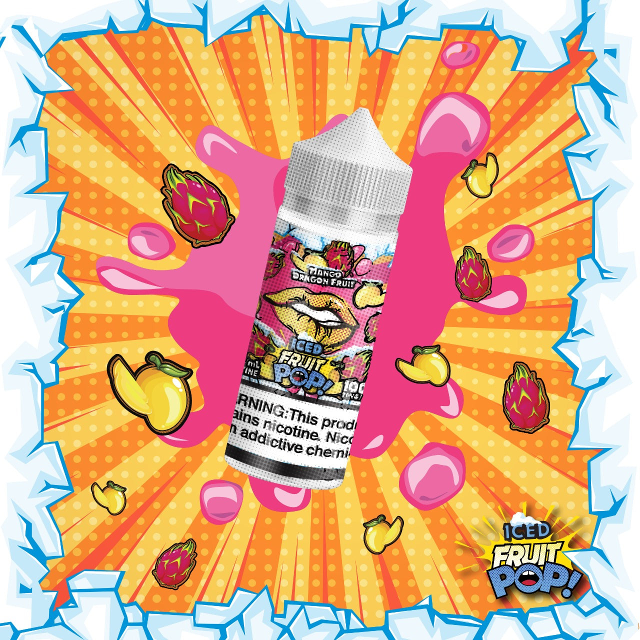 POPVAPORS - MANGO DRAGON FRUIT E-LIQUID 6MG - 100ML - MrVapora.pk