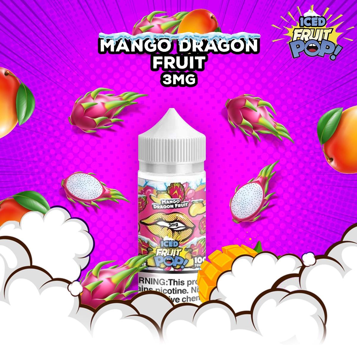 POPVAPORS - MANGO DRAGON FRUIT ICED 3MG - 100ML - MrVapora.pk