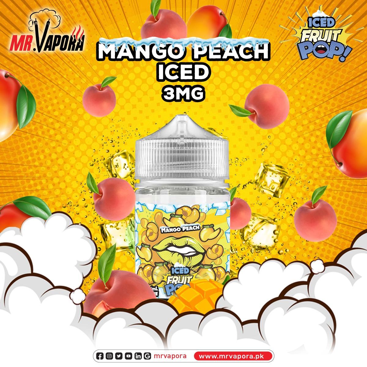 POPVAPORS - MANGO PEACH E-LIQUID 3MG - 100ML - MrVapora.pk