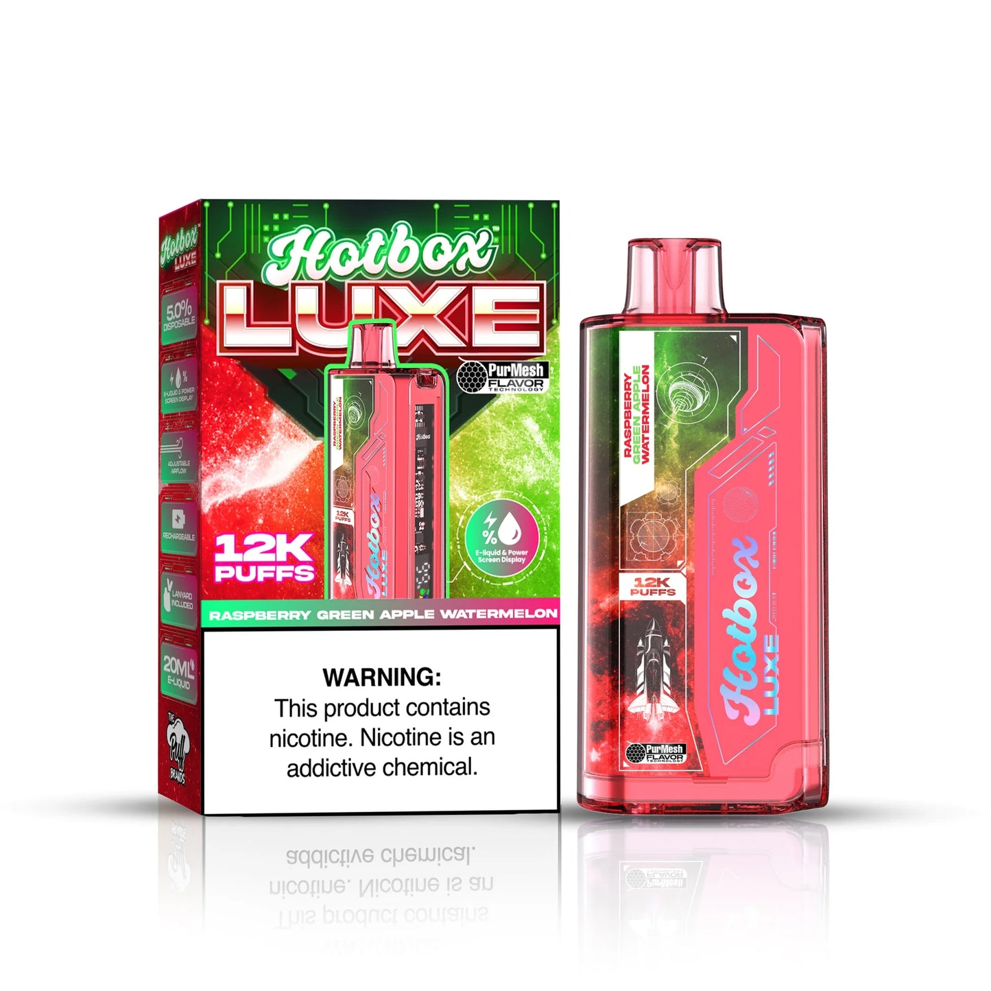 PUFF HOTBOX LUXE 20ML 12000 PUFF DISPOSABLE VAPE - MrVapora.pk