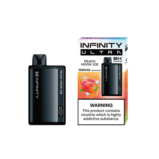 PEACH MOON ICE 55MG - INFINITY ULTRA DISPOSABLE 8000 PUFFS