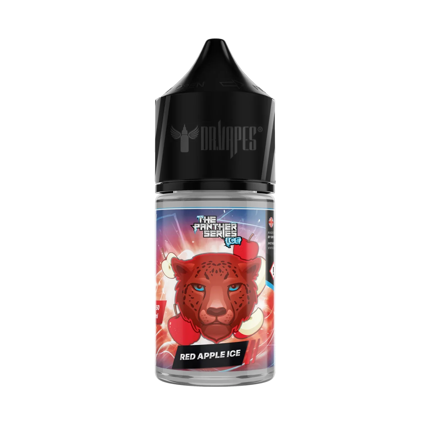 RED APPLE  ICE 30MG  30ML   -   DR  VAPES  PANTHER   SUPER   ICE - MrVapora.pk