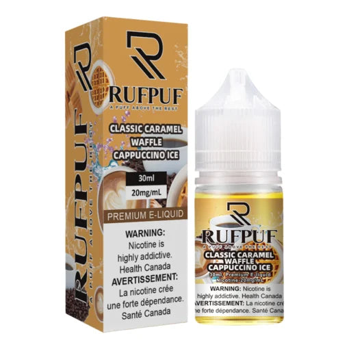 RUFPUF CLASSIC CARAMEL WAFFLE CAPPUCCINO SALTNIC 30ML - MrVapora.pk
