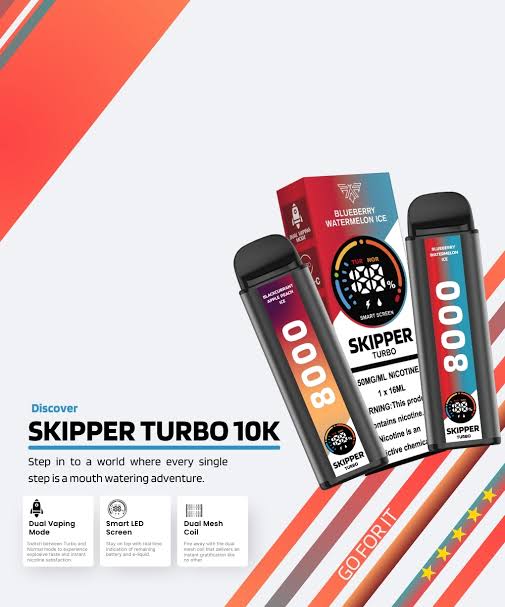 SKIPPER TURBO 10K DISPOSABLE 5% at Best Price - MrVapora.pk