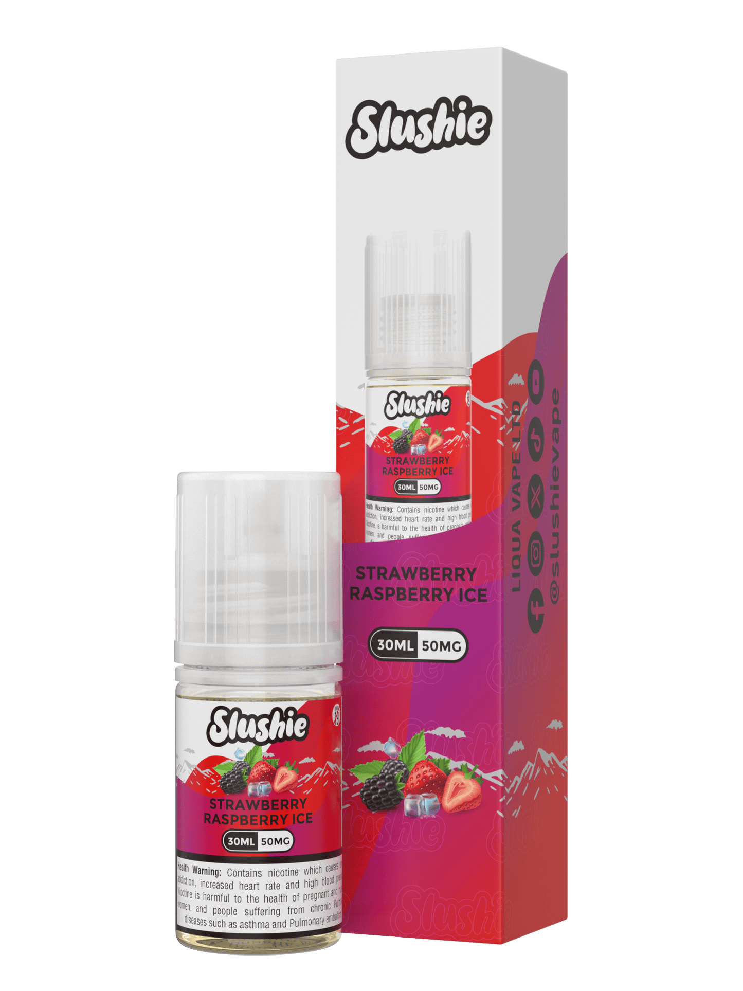 SLUSHIE -Strawberry Raspberry Ice 30ML - MrVapora.pk