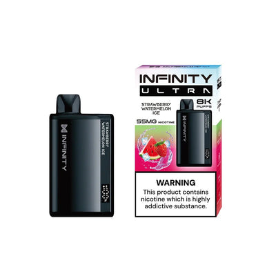 STRAWBERRY WATERMELON ICE 55MG - INFINITY ULTRA DISPOSABLE 8000 PUFFS - MrVapora.pk
