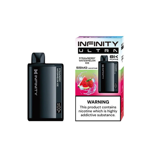 STRAWBERRY WATERMELON ICE 55MG - INFINITY ULTRA DISPOSABLE 8000 PUFFS - MrVapora.pk