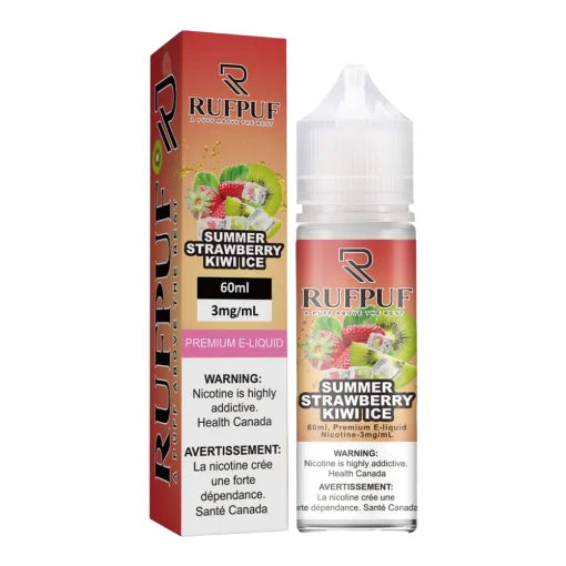 SUMMER STRAWBERRY KIWI ICE 3MG,6MG 60ML - RUFPUF FREE BASE - MrVapora.pk