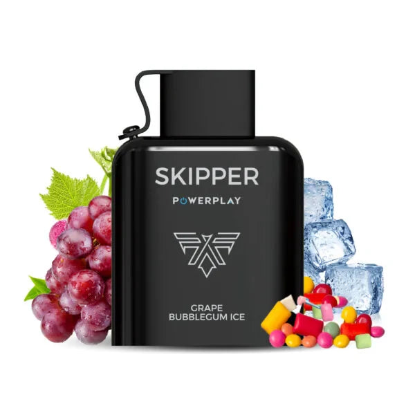 Skipper Powerplay Grape Bubblegum Ice 5% 16000 Puffs - MrVapora.pk