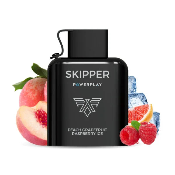 Skipper Powerplay Peach Grape Fruit Raspberry Ice 5% 16000 Puffs - MrVapora.pk