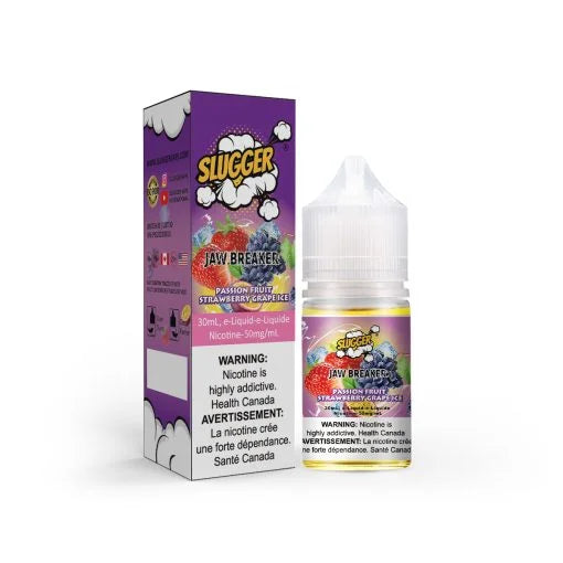 Slugger Jaw Breaker Series Passion Fruit Strawberry Grape Ice - 30ml Nic Salt - MrVapora.pk