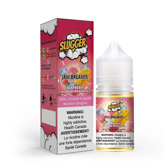 Slugger Jaw Breaker Series Raspberry Mango Peach Ice Ice - 30ml Nic Salt - MrVapora.pk
