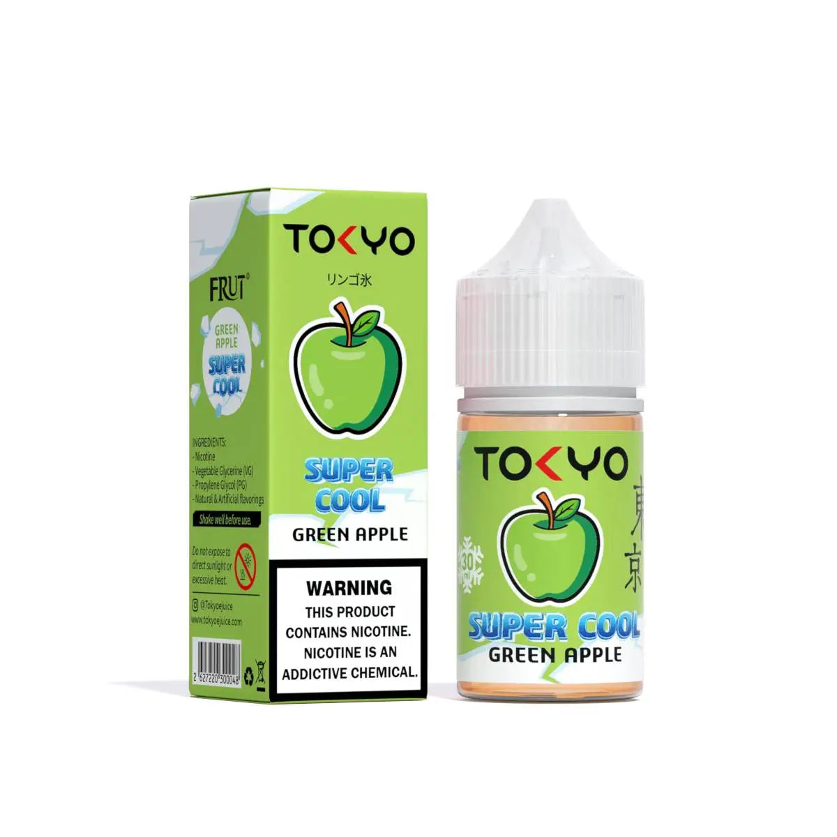 TOKYO SUPERCOOL GREEN APPLE 30ML - MrVapora.pk