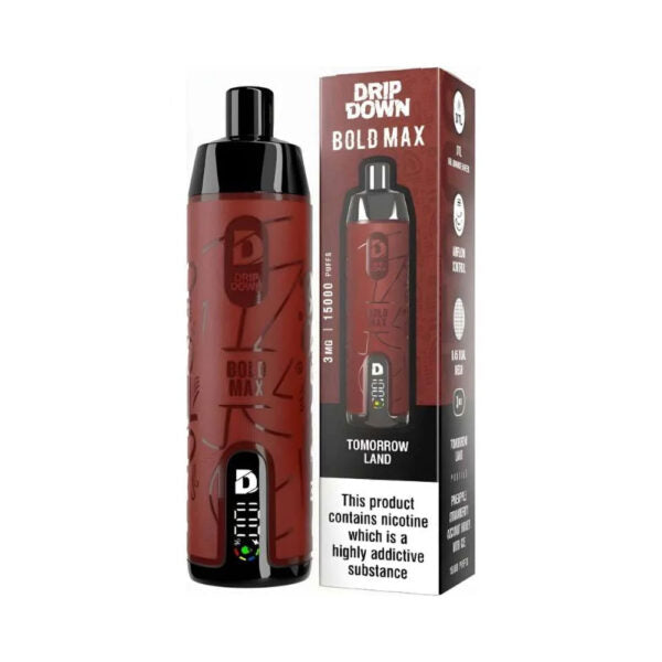 TOMORROW LAND 3MG - DRIP DOWN BOLD MAX DISPOSABLE 15000 PUFFS - MrVapora.pk