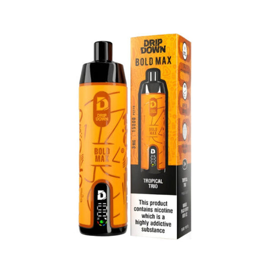 TROPICAL TRIO - DRIP DOWN BOLD MAX DISPOSABLE 15000 PUFFS - MrVapora.pk
