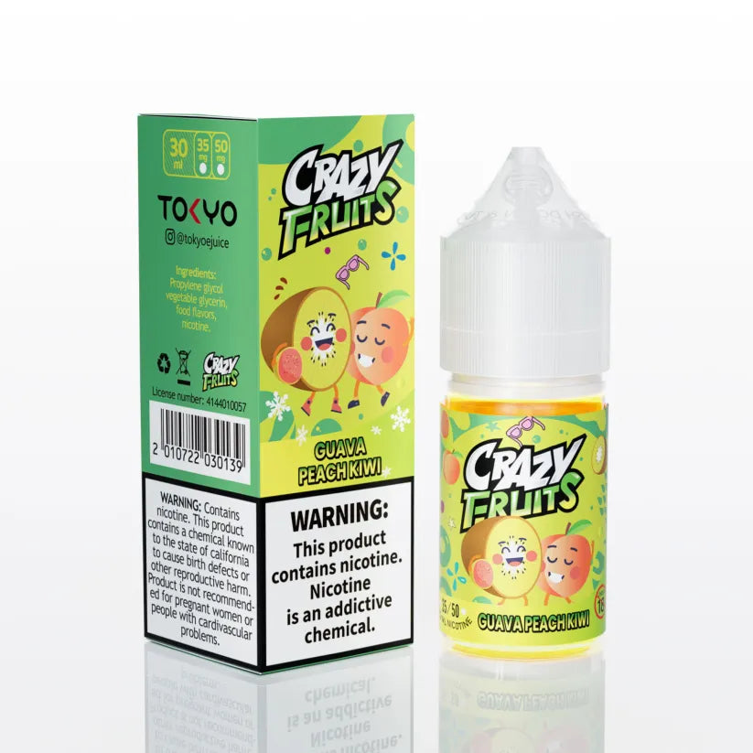 Tokyo Crazy Fruits Guava Peach Kiwi 35MG,50MG 30ML - MrVapora.pk