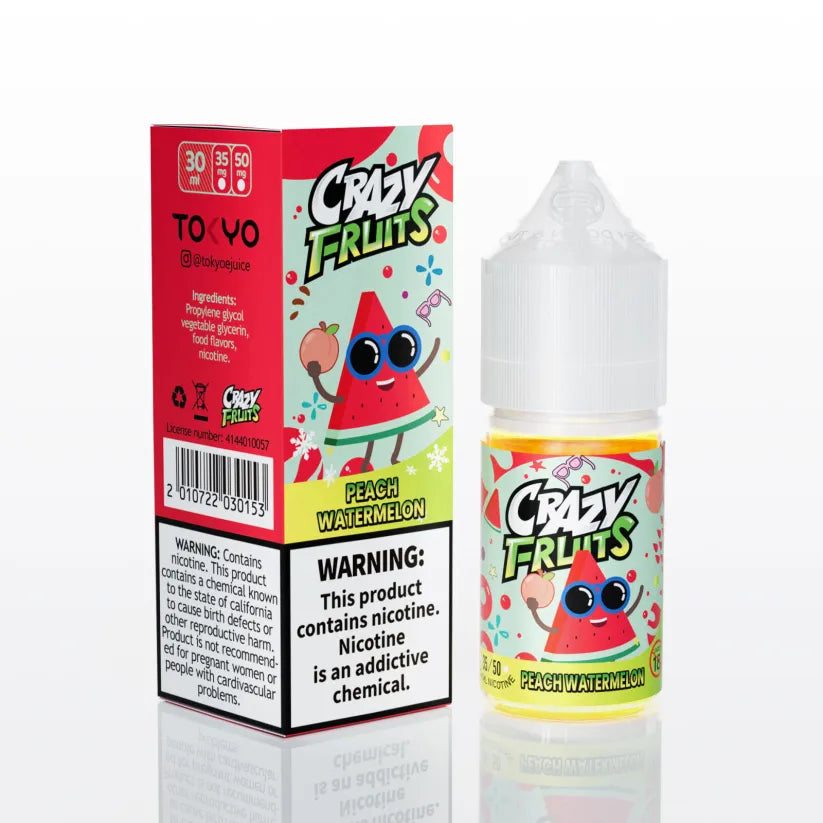 Tokyo Crazy Fruits Peach Watermelon 35MG,50MG 30ML - MrVapora.pk