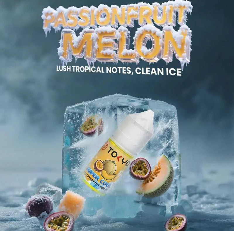Tokyo Saltnic Super Cool Passion Fruit  MELON 35MG,50MG - 30ml - MrVapora.pk