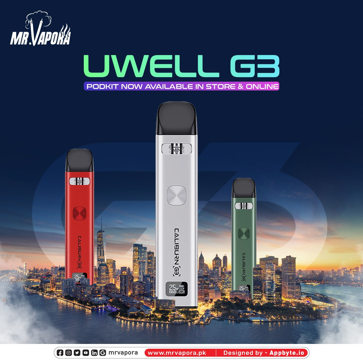 Uwell Caliburn G3 Pod Kit Best Price In Pakistan - MrVapora.pk