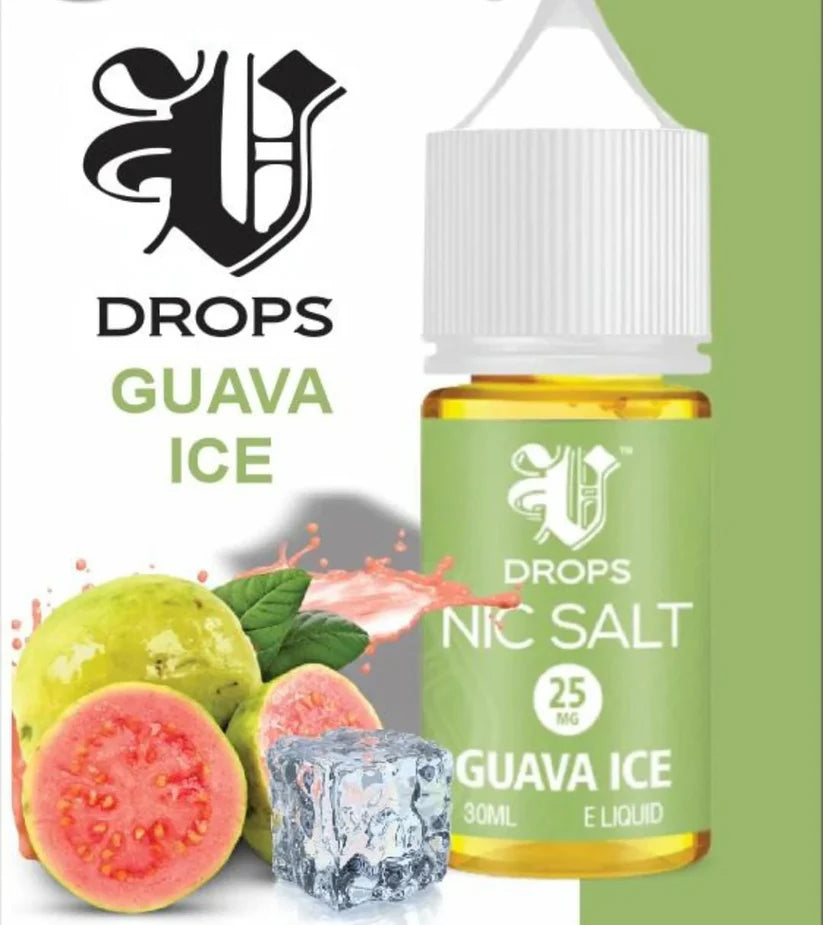 V DROPS – NIC SALT GUAVA 30ML 25MG AT BEST PRICE - MrVapora.pk