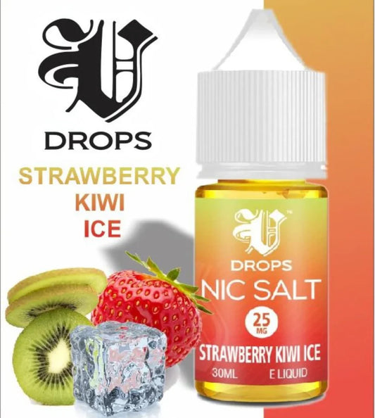 V DROPS – NIC SALT STRAWBEERY KIWI 30ML 25MG AT BEST PRICE - MrVapora.pk