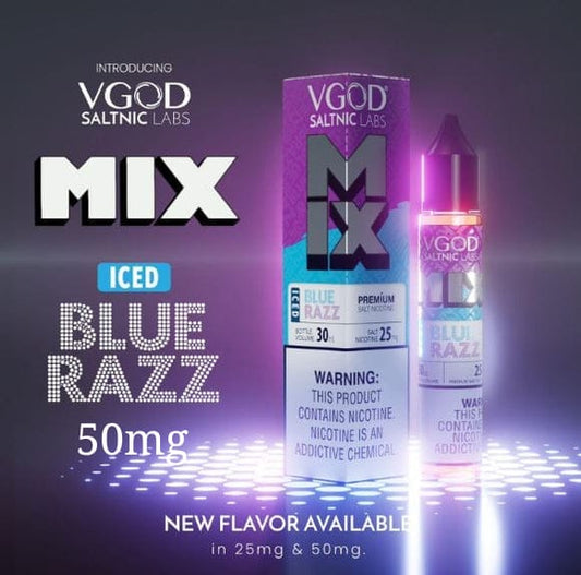 VGOD NEW MIX SERIES BLUE RAZZ SALTNIC 30ML - MrVapora.pk