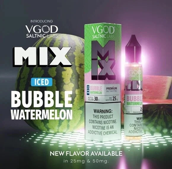 VGOD NEW MIX SERIES BUBBLE WATERMELON SALTNIC 30ML - MrVapora.pk