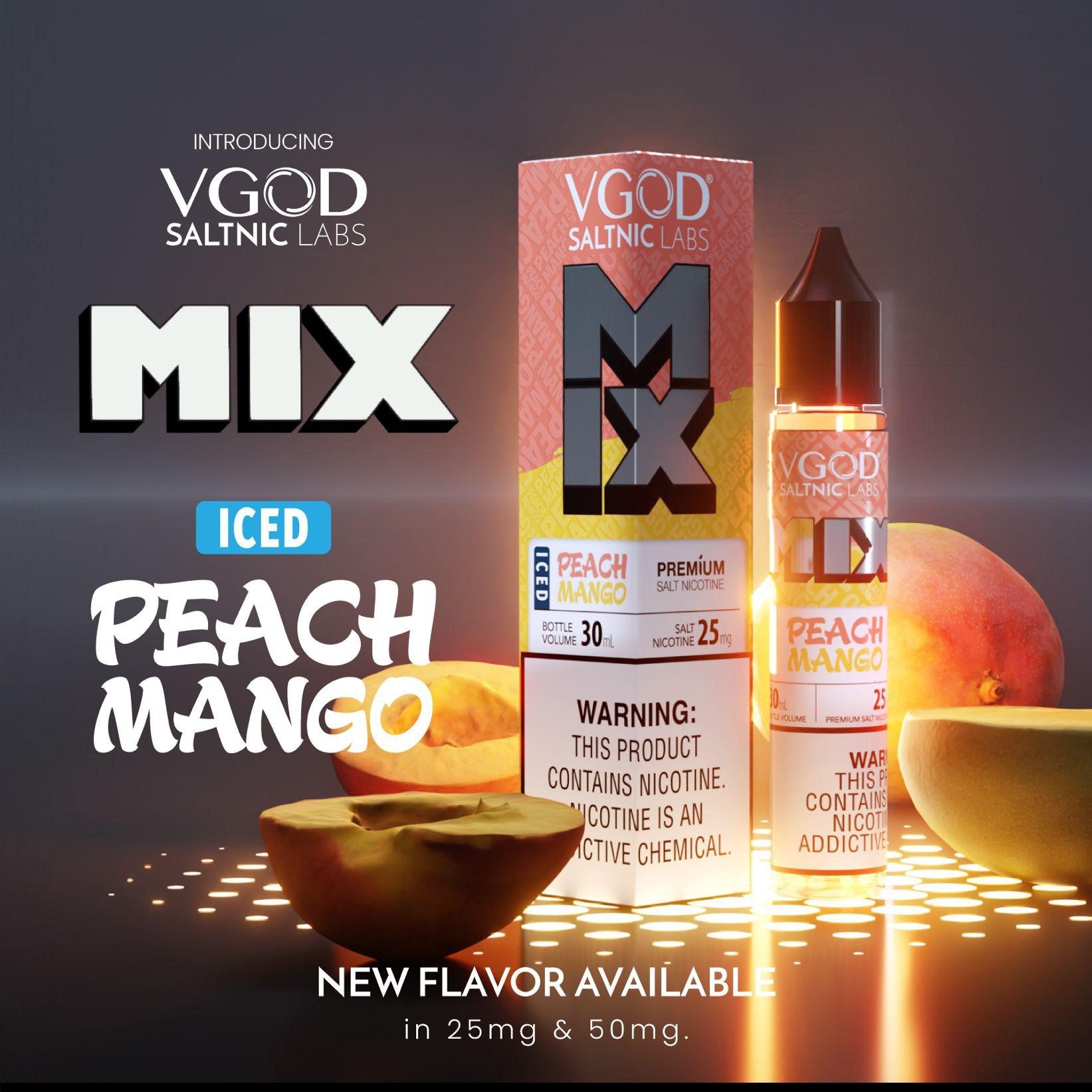 VGOD NEW MIX SERIES PEACH MANGO SALTNIC 30ML - MrVapora.pk