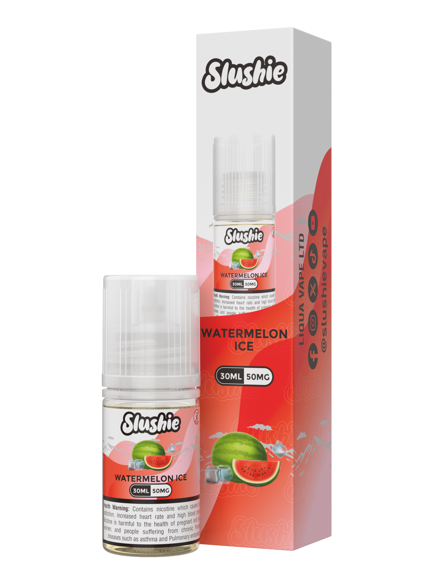 WATERMELON 35MG,50MG 30ML - SLUSHIE E LIQUID - MrVapora.pk
