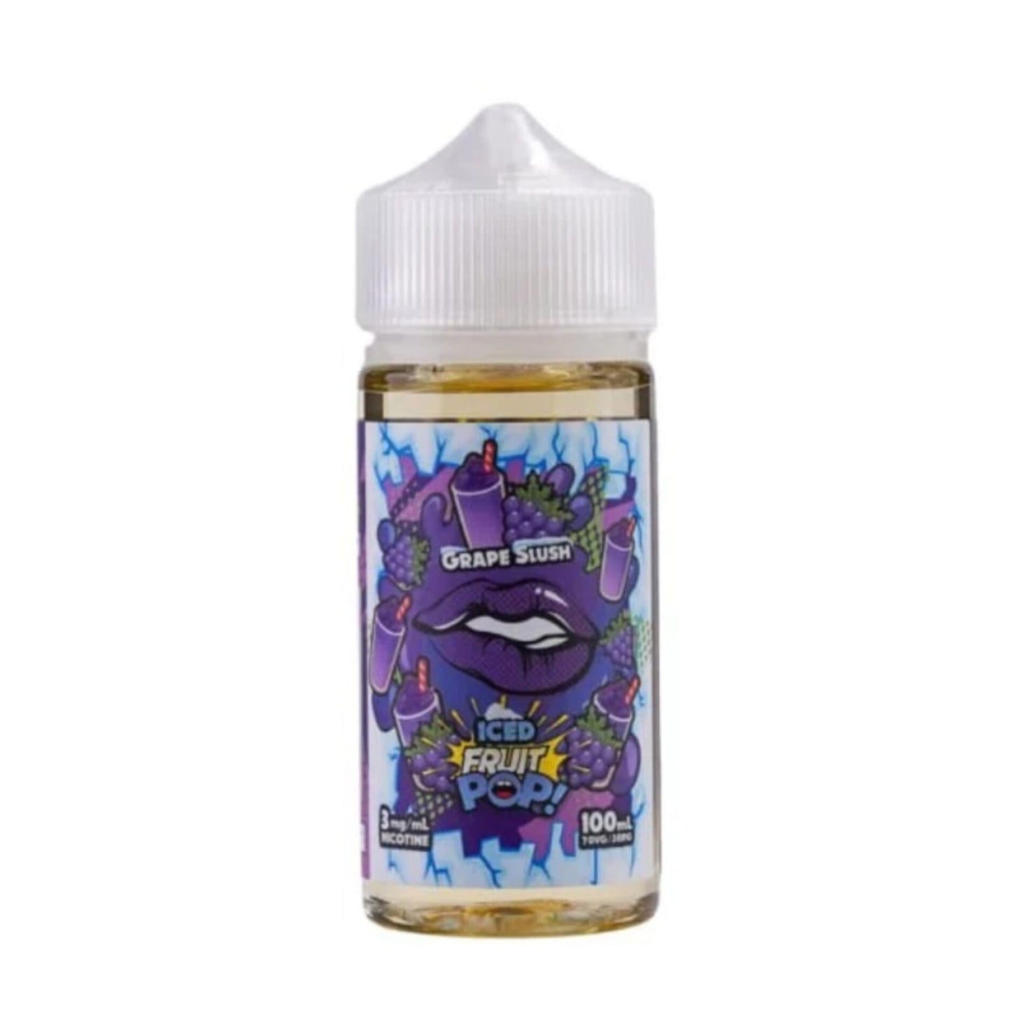 POP VAPORS= GRAPE SLUSH 3MG 100ML